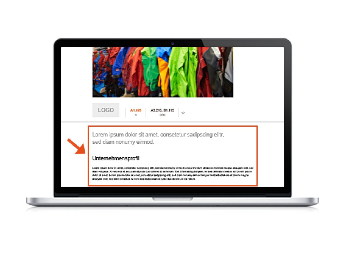 Exhibitor profile text