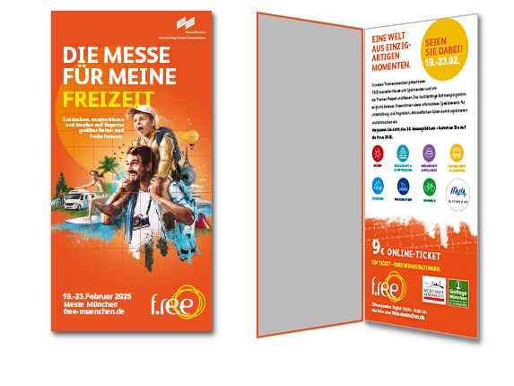 Full page advertisement in the f.re.e Visitor Planner