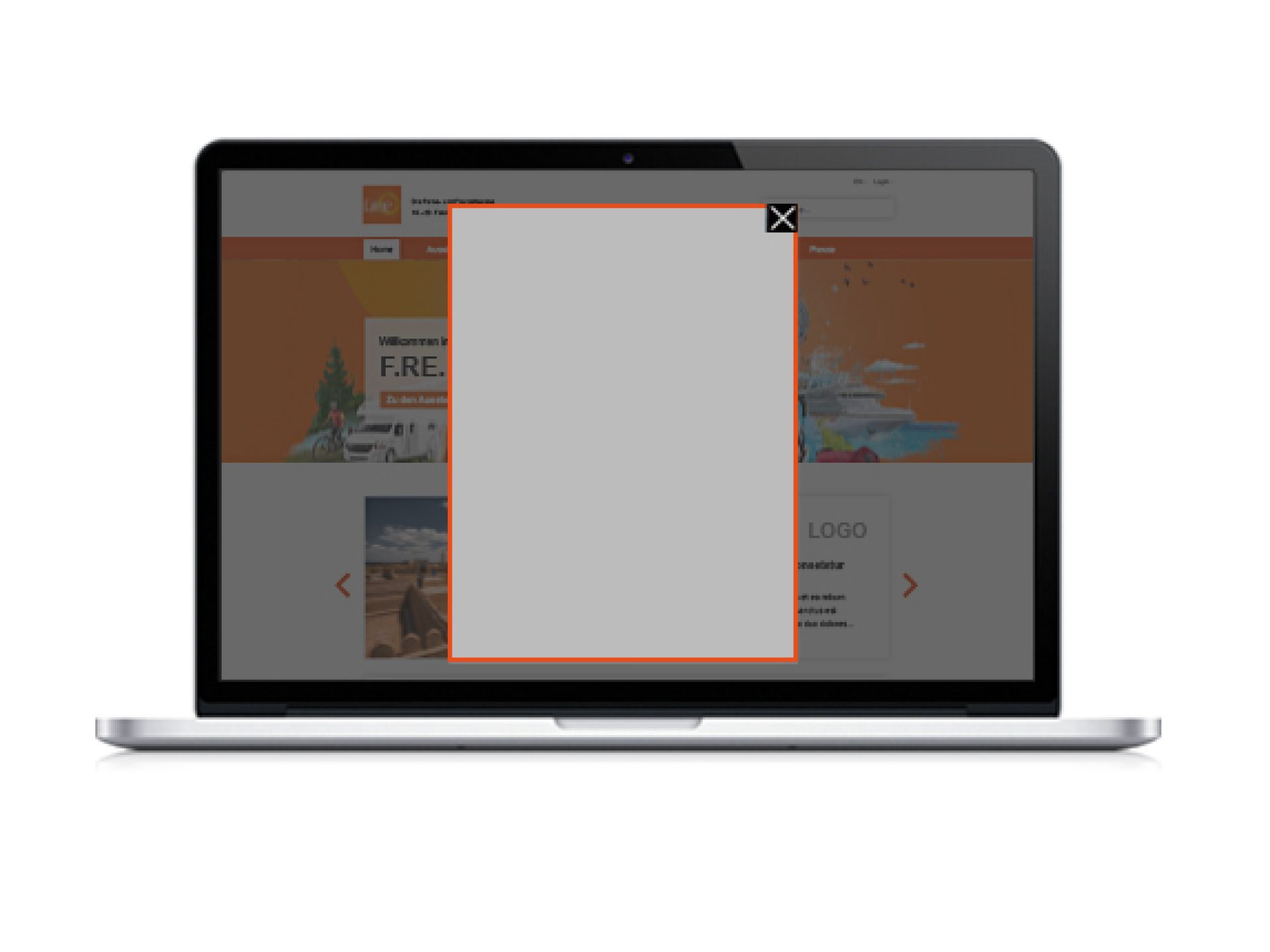 Welcome interstitial in the exhibitor directory