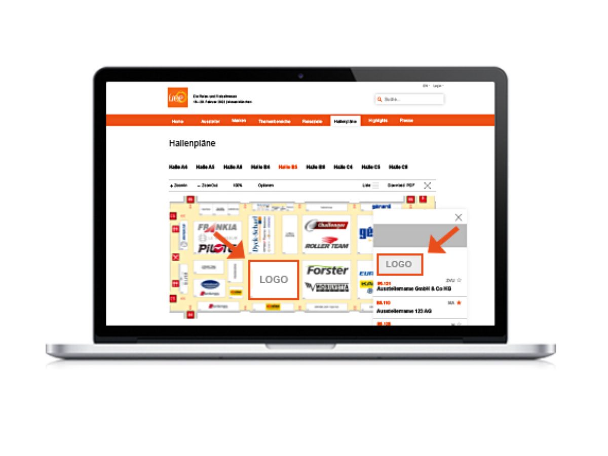 Logo im Hallenplan