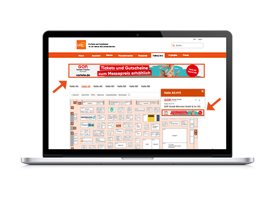 Banner im Online-Hallenplan