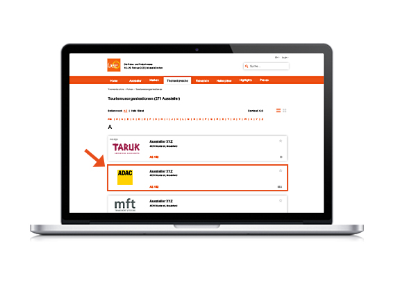 Einträge mit Logo im Produkt- und Destinationenverzeichnis
